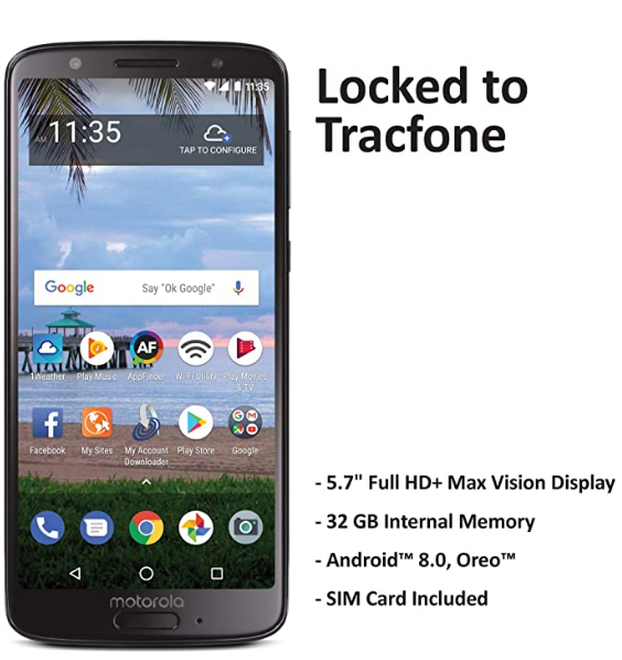 TracFone Motorola Moto G6 4G LTE Prepaid